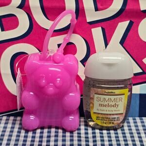 BBW Pink Gummy Bear Pocketbac Holder & Summer Melody Refill Purse Luggage Travel